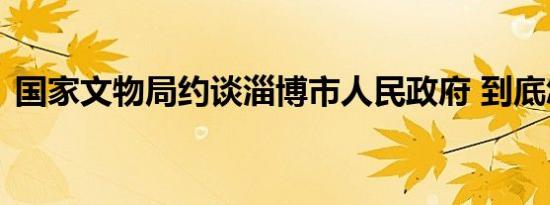 国家文物局约谈淄博市人民政府 到底怎样的