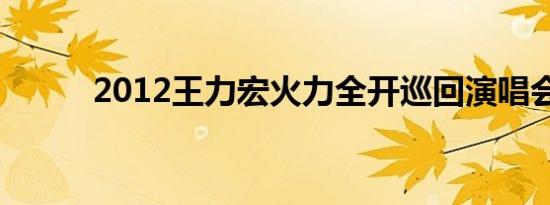 2012王力宏火力全开巡回演唱会