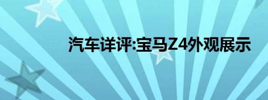 汽车详评:宝马Z4外观展示