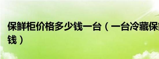 保鲜柜价格多少钱一台（一台冷藏保鲜柜多少钱）