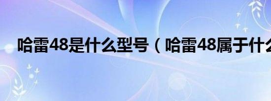 哈雷48是什么型号（哈雷48属于什么车）