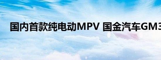 国内首款纯电动MPV 国金汽车GM3发布