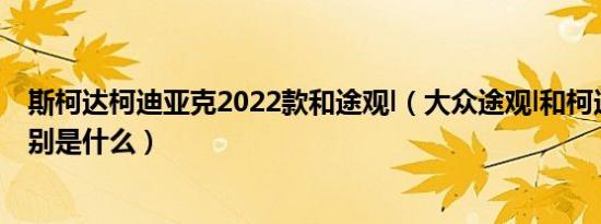 斯柯达柯迪亚克2022款和途观l（大众途观l和柯迪亚克的区别是什么）