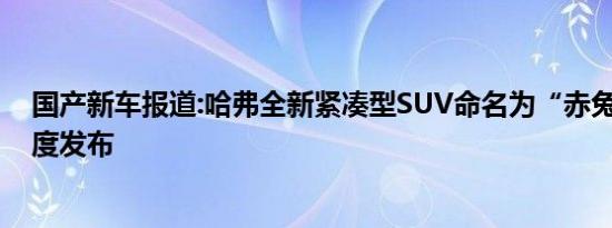 国产新车报道:哈弗全新紧凑型SUV命名为“赤兔” 或二季度发布