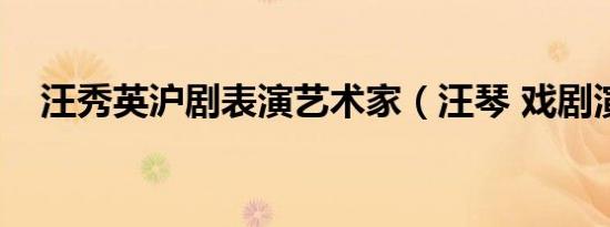 汪秀英沪剧表演艺术家（汪琴 戏剧演员）