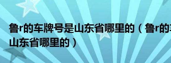 鲁r的车牌号是山东省哪里的（鲁r的车牌号是山东省哪里的）