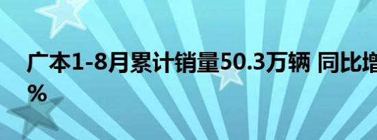 广本1-8月累计销量50.3万辆 同比增长11.5%