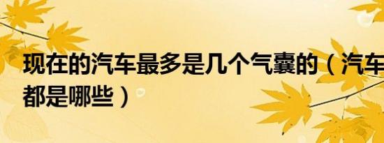 现在的汽车最多是几个气囊的（汽车9个气囊都是哪些）