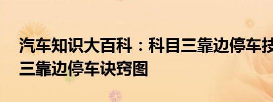 汽车知识大百科：科目三靠边停车技巧 科目三靠边停车诀窍图