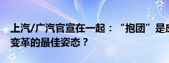 上汽/广汽官宣在一起：“抱团”是应对产业变革的最佳姿态？