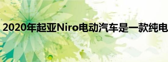 2020年起亚Niro电动汽车是一款纯电动汽车