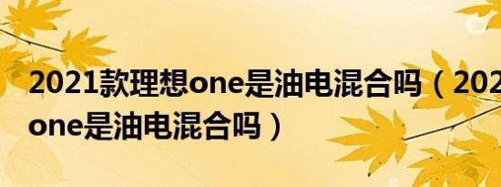 2021款理想one是油电混合吗（2021款理想one是油电混合吗）