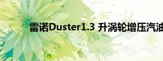 雷诺Duster1.3 升涡轮增压汽油