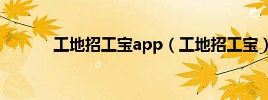 工地招工宝app（工地招工宝）