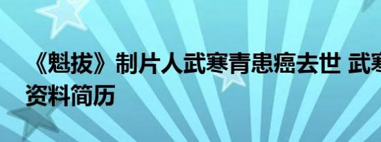 《魁拔》制片人武寒青患癌去世 武寒青个人资料简历