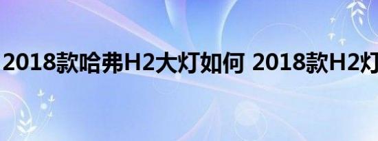 2018款哈弗H2大灯如何 2018款H2灯光配置