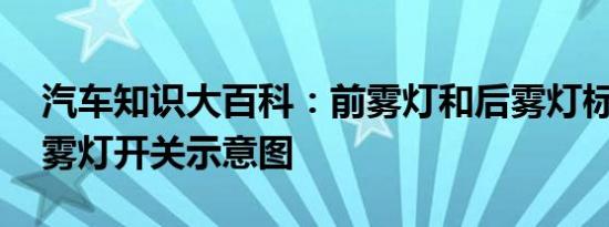 汽车知识大百科：前雾灯和后雾灯标志 前后雾灯开关示意图