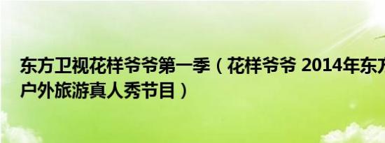 东方卫视花样爷爷第一季（花样爷爷 2014年东方卫视大型户外旅游真人秀节目）