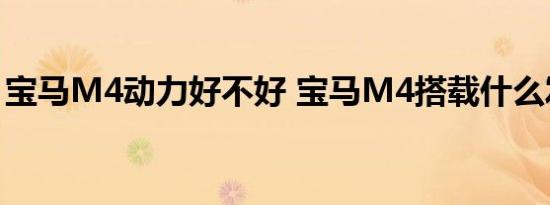 宝马M4动力好不好 宝马M4搭载什么发动机 