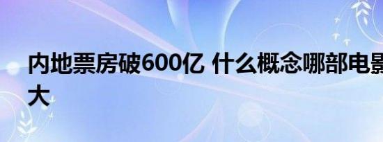 内地票房破600亿 什么概念哪部电影贡献最大