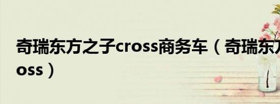 奇瑞东方之子cross商务车（奇瑞东方之子Cross）