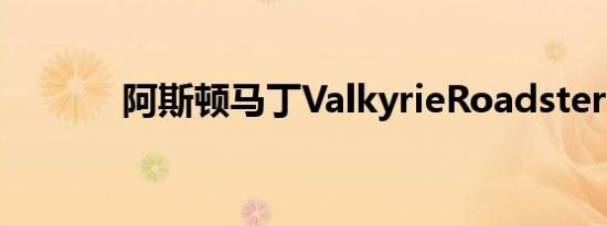 阿斯顿马丁ValkyrieRoadster