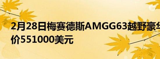 2月28日梅赛德斯AMGG63越野豪华轿车售价551000美元