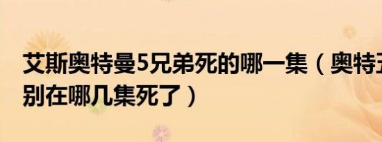 艾斯奥特曼5兄弟死的哪一集（奥特五兄弟分别在哪几集死了）