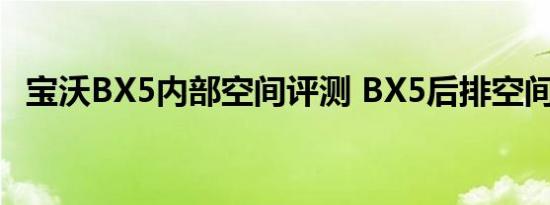 宝沃BX5内部空间评测 BX5后排空间大吗 