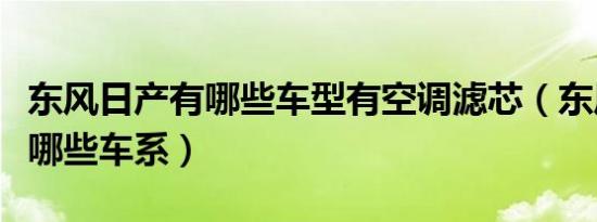 东风日产有哪些车型有空调滤芯（东风日产有哪些车系）