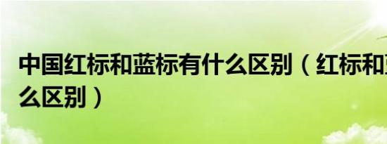 中国红标和蓝标有什么区别（红标和蓝标有什么区别）