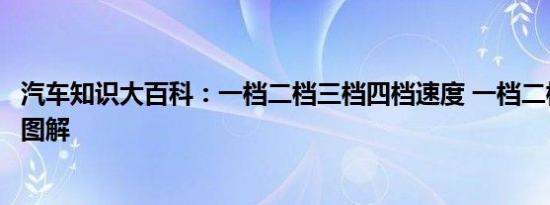 汽车知识大百科：一档二档三档四档速度 一档二档三档四档图解