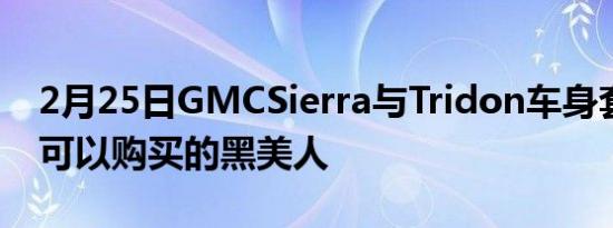 2月25日GMCSierra与Tridon车身套件是您可以购买的黑美人