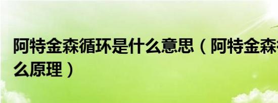 阿特金森循环是什么意思（阿特金森循环是什么原理）