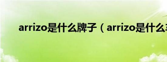 arrizo是什么牌子（arrizo是什么车）