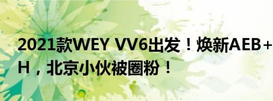 2021款WEY VV6出发！焕新AEB+优秀NVH，北京小伙被圈粉！