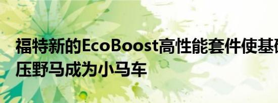 福特新的EcoBoost高性能套件使基础涡轮增压野马成为小马车