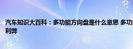 汽车知识大百科：多功能方向盘是什么意思 多功能方向盘的利弊