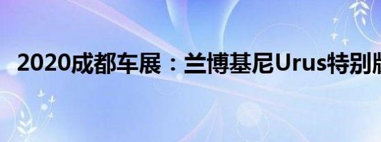 2020成都车展：兰博基尼Urus特别版亮相