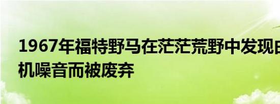 1967年福特野马在茫茫荒野中发现由于发动机噪音而被废弃