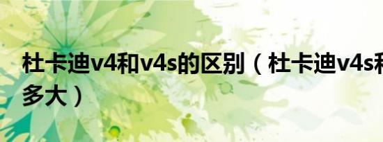 杜卡迪v4和v4s的区别（杜卡迪v4s和v4差别多大）