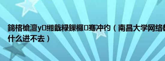 鍗楁槍澶у缃戠粶鏁欏骞冲彴（南昌大学网络教学平台为什么进不去）