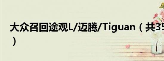 大众召回途观L/迈腾/Tiguan（共357013辆）