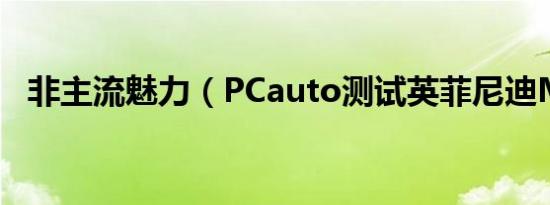 非主流魅力（PCauto测试英菲尼迪M37）