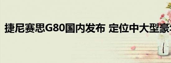 捷尼赛思G80国内发布 定位中大型豪华轿车