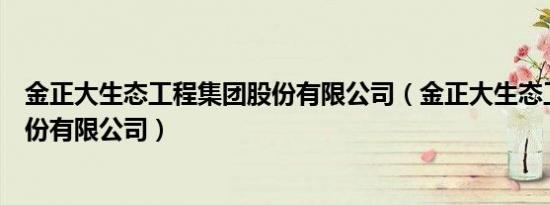 金正大生态工程集团股份有限公司（金正大生态工程集团股份有限公司）