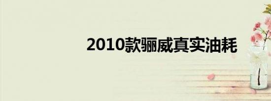 2010款骊威真实油耗