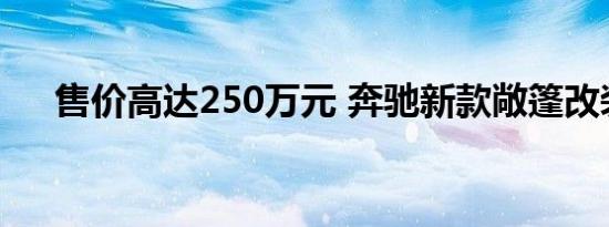 售价高达250万元 奔驰新款敞篷改装车