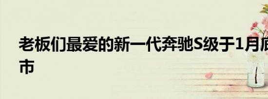 老板们最爱的新一代奔驰S级于1月底在华上市