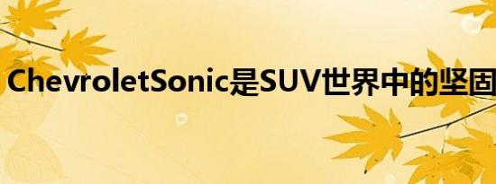 ChevroletSonic是SUV世界中的坚固小型车